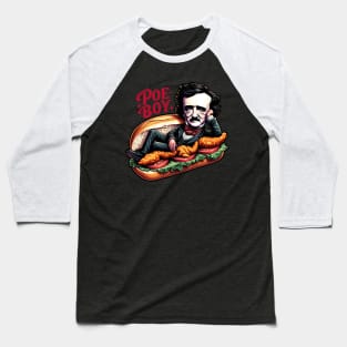 Edgar Allan Poe Funny Poe Boy Sandwich Baseball T-Shirt